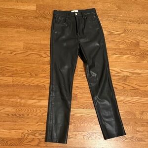 7 For All Mankind Faux Leather Straight Leg Pants